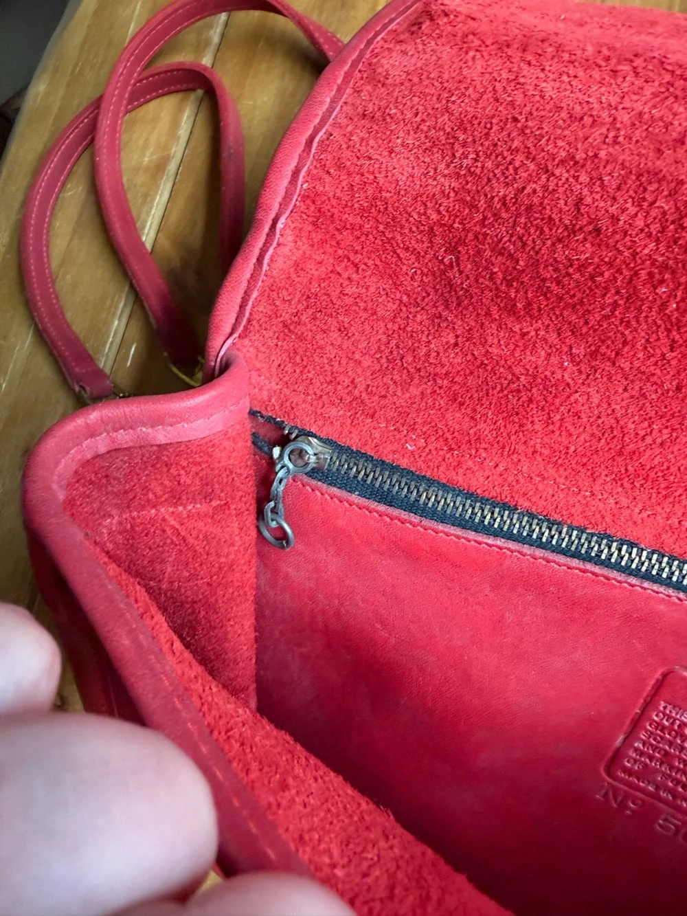 Vintage Coach Red Leather Shoulder Bag with Turn-Lock